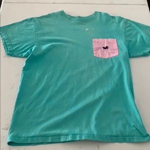 teal and pink southern marsh shirt